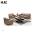 Import Best sell leather modern office sofa with wooden armrest from China
