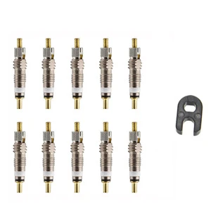 Bicycle tubeless presta valve service kit:4 pcs rubber base,4 pcs core,1pcs core remover