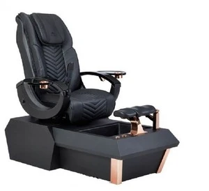 black  modern luxury  massage spa chairs manicure sofa foot bowl sink throne nail salon table plumbing white pedicure chair