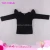 Import Black / Mustard Knitted Cotton Children Blank T Shirt Ruffle 3 Flutter Baby Girls Long Sleeve Tops Wholesale from China