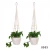 Import boho cotton rope home decoration macrame plant hangers set kit from China