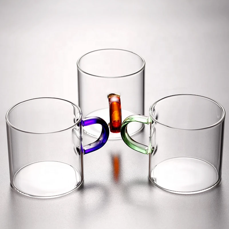 Borosilicate Glass Tea Cups With Handle Handmade Glassware Glass Mugs