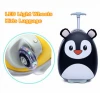 Boys and Girls Penguin Face LED Trolley Luggage and Backpack 2-piece Set for Age 2, 3, 4, 5, 6