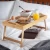 Breakfast Tray Table with Handles Folding Legs Bed Tray Bamboo TV Laptop Computer Platters Decoration Serving Tray