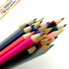 Bulk packing cheap 24 color pencil set, wooden drawing color pencil pack in kraft paper box .