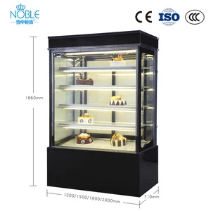 Cake cabinet showcase for commercial supermarket cake store glass display showcase