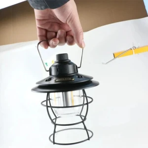 Camp Light Portable Tent Vintage Lamp USB Rechargeable Water Proof Retro Outdoor LED Camping Light Lantern