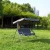 Import Camping steel with cushion swing chair  three seats garden patio outdoor swing from China