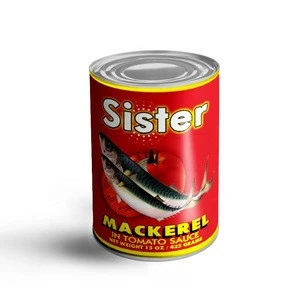 Canned Seafood Canned Mackerel Fish In Brine ,Canned Mackerel In Tomato Sauce 155G/200G/425G