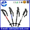 Carbon fiber 10%-100% foldable Trekking pole nordic stick,walking stick ,telescopic hiking pole with flip lock