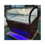 Ce Approval Ice Cream Display Freezer Ice Cream Gelato Showcase with 22Pans