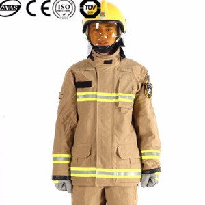 CE Top Quality 2018 Lettering Vertical Fly Closure Contoured Collar Black Made in China Firefighter suit