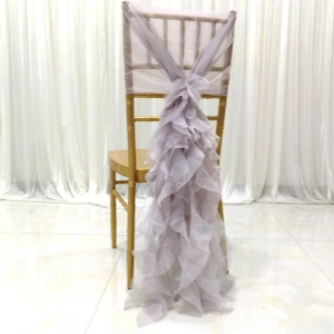 Chair Slipcover Tie Backs Chair Cover Sash For Wedding Decor