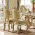 Import Champagne gold 2.0M dinning table and chairs set hot sale fashion  luxury dining room furniture sets solid wooden with designs from China