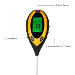 Cheap 4 In 1 Digital Soil PH Meter Tester LCD Temperature Sunlight PH Soil Moisture meter Tester for Garden Plants and awns