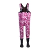 Cheap Custom Made 7mm Breathable and Pink Camo Neoprene Fishing Waders with Boots 8898P