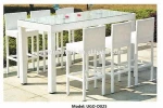 Cheap wholesale White Rattan Outdoor Garden Furniture 6 Piece Bar Set
