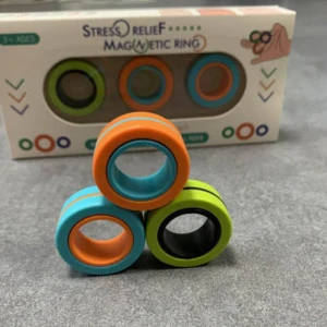 Child stress relief finger magnetic ring toys for kids
