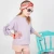 Import Children girls linen tops with round neck ,high quality 3/4long sleeve tops for girls made in pre washed linen from China