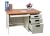 Import China factory KD furniture Metal steel office computer table office desk with three drawers from China