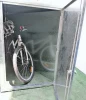China factory rental bike locker, steel bike locker with cyclehoop, metal bike storage box cycle bicycle locker outdoor shed