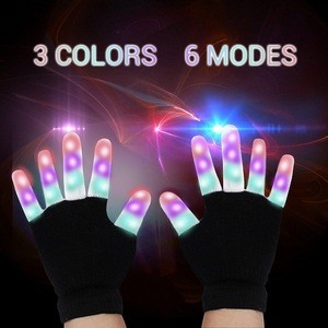 China manufacture festival party supplies sample free flashing light up led glove for christmas
