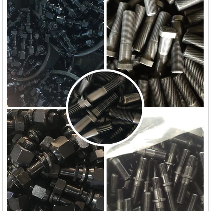 China Produced High Strength Alloy Steel Black 40#/41# Rear Wheel Hub Bolts And Nuts