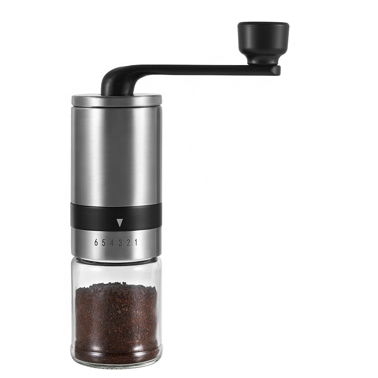 CHINAGAMA Coffee Grinders Manual Commercial Espresso Ceramic Burr Stainless Steel Plastic Hand Crank Coffee Grinder For Travel