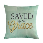 Christian Pillowcase Cover Saved by Grace Christian Gifts OEM Cushion Cover OEM ODM