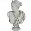 Classical Greek &#039;Theodora&#039; Antiqued Finish Female Statue Bust famous clay sculptures