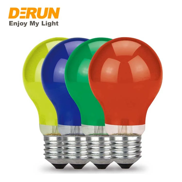Colorful incandescent bulb A19 A60 25W 40W 60W 127V 220V 240V B22 E26 E27 Christmas Lamps , INC-COLOR