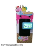 Commercial automatic coin stainless steel soft ice cream vending machine