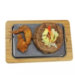 Cookware Set Cooking Pot Cooking Utensils Set Sizzling Steak Set Cooking Stone Design Stainless Steel Fashion Cooking Food Grey