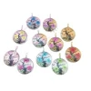 Creative gem dandelion dried flower transparent glass crystal ball z plant seed dried flower pendant necklace