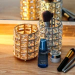 Crystal Makeup Brush cup Holder Eyebrow Pen Pencil Storage Box Container