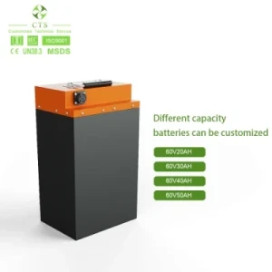 Cts OEM Lithium Battery 48V 60V 72V 96V Lithium Ion Battery 20ah 30ah 40ah 50ah 60ah 80ah Lithium Battery for Electric Scooter
