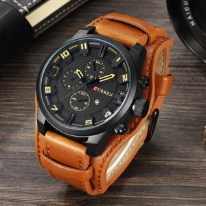 CURREN 8225 Quartz Military Watch Men Watches Luxury Brand Famous Sport Leather Male Clock Men Man Watch 2017 Reloj Hombre