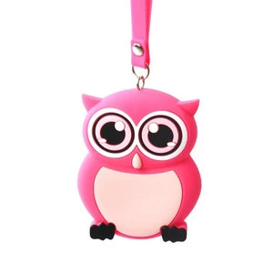 Custom 3D Design Owl And Monkey Shape Cartoon Car Key Bag Zipper Key Holder Purse Women Mini Zipper Silicone Key Wallets
