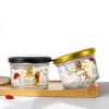 Custom 75ml Honey Glass Jar Food Bottle Round Birds Nest Glass Bottle Caviar Sauce Glass With Tin Lid