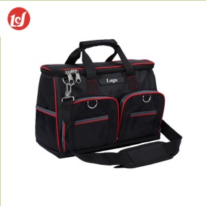 Custom black utility polyester shoulder electrician tool kit bag