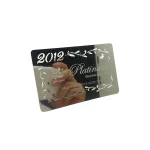 Custom cheap engraved mirror effect metal business card wholesale