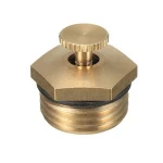 Custom cnc turning Brass Atomization Spray Nozzle Garden greenhouse cooling misting sprinkler head