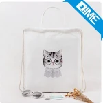 Custom Cotton Canvas Drawstring Backpack Bag Online Shopping Bag