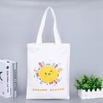 Custom Cotton Canvas Tote Bag Bulk Large Reusable Fashion Shopping Bag Print Canvas Tote Bag