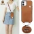 custom crossbody cell phone wallet case with card holder leather mobile cover with strap for iPhone 12