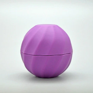 custom design colorful ball shape fancy cute empty cosmetic packaging lip balm container
