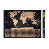 Custom Design Luxury Deluxe Scratch off Travel  World Map With 11pcs Accessories