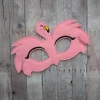 Custom design pink flamingo felt mask