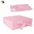 Import custom different types pink flat foldable/folding elastic packaging gift box with ribbon closure from China