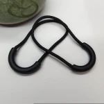 Custom Engraved Logo plastic zipper puller new style black tape
